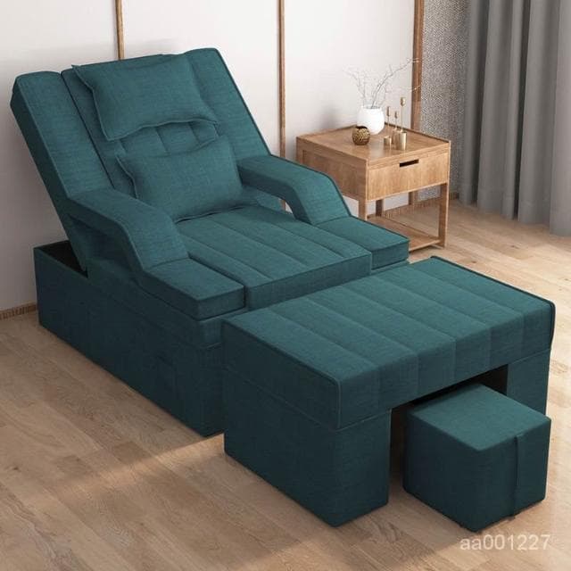 足浴沙髮電動全自動足療店按摩一體床美容院美甲桑拿洗腳修腳躺椅按摩床 沙發 電動沙發 按摩椅 0KNC