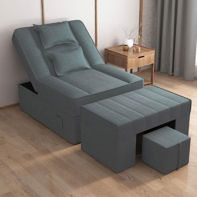 足浴沙髮電動全自動足療店按摩一體床美容院美甲桑拿洗腳修腳躺椅按摩床 沙發 電動沙發 按摩椅 0KNC