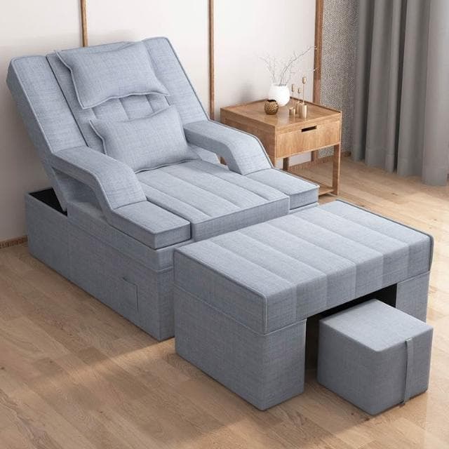 足浴沙髮電動全自動足療店按摩一體床美容院美甲桑拿洗腳修腳躺椅按摩床 沙發 電動沙發 按摩椅 0KNC