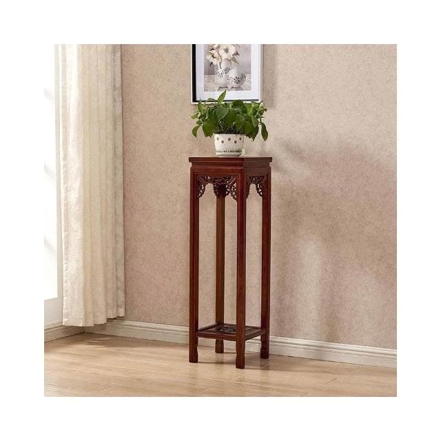 花架實木中式客廳榆木仿古花架子多層室內特價綠蘿盆景方形展示邊桌 盆栽架 花架 植物架 3TJ3