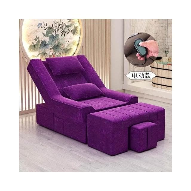 息美睫椅子足浴床靠椅床足浴沙髮美甲沐足足療按摩床電動躺椅休按摩床 沙發 電動沙發 按摩椅 DJVC