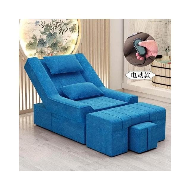 息美睫椅子足浴床靠椅床足浴沙髮美甲沐足足療按摩床電動躺椅休按摩床 沙發 電動沙發 按摩椅 DJVC