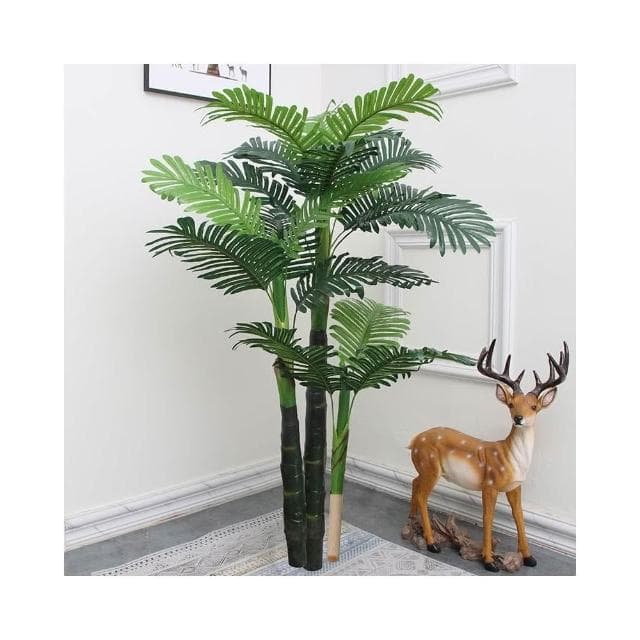 宅配免運🚚 仿真散尾葵 假盆栽綠植 輕奢客廳裝飾 落地假花擺件 大型仿生植物