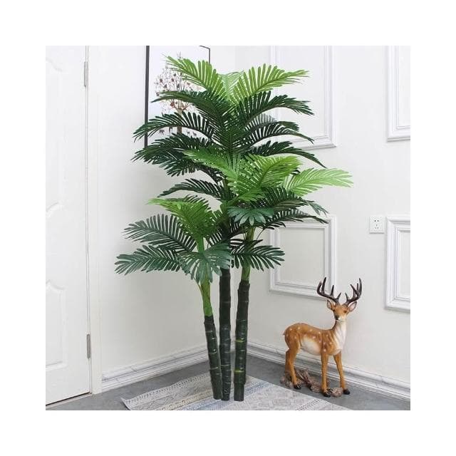 宅配免運🚚 仿真散尾葵 假盆栽綠植 輕奢客廳裝飾 落地假花擺件 大型仿生植物