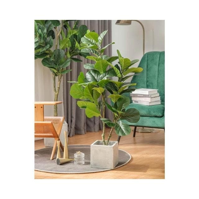 🔥 暖巢家居 北歐ins仿真植物 仿真琴葉榕 仿生綠植 大型盆栽擺件 客廳室內裝飾假植物