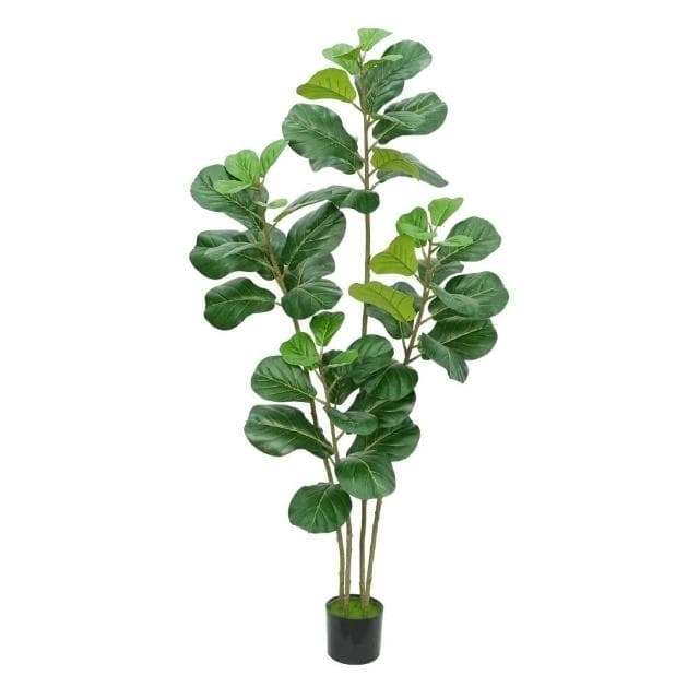 🌿仿真植物🌿仿真琴葉榕 落地假盆栽 室內大型仿生綠植擺件 客廳輕奢裝飾花 假樹 客廳裝飾品