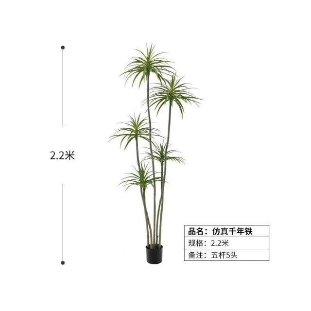 免運 輕奢仿生綠植千年木 客廳裝飾盆栽 仿生植物 仿生假花 龍血樹 綠植造景 客廳裝飾 客廳沙發邊盆景