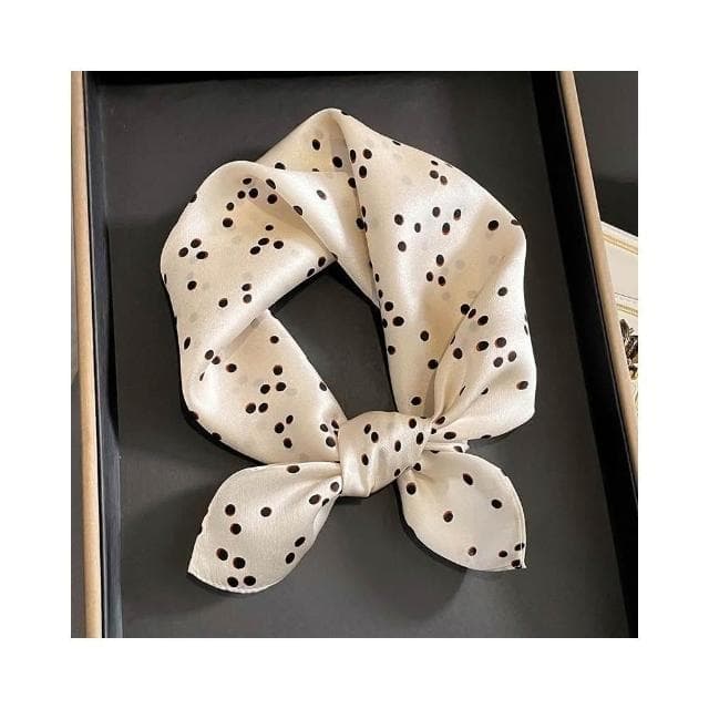 梵花 絲綢桑蠶絲絲巾簡約黑白條紋真絲圍巾女小方巾領巾披肩