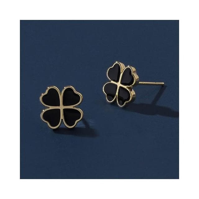 🎗飾間首飾鋪 S999純銀新年紅四葉草耳環首飾小眾設計飾品高級感耳釘耳飾