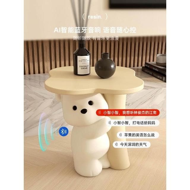 小熊茶几客廳擺件落地存錢罐沙發邊幾床頭櫃可愛傢俱裝飾喬遷禮物