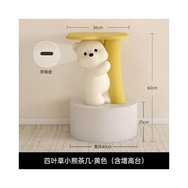 小熊茶几客廳擺件落地存錢罐沙發邊幾床頭櫃可愛傢俱裝飾喬遷禮物