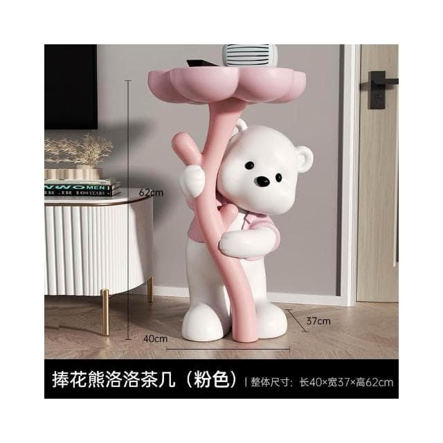小熊茶几客廳擺件落地存錢罐沙發邊幾床頭櫃可愛傢俱裝飾喬遷禮物