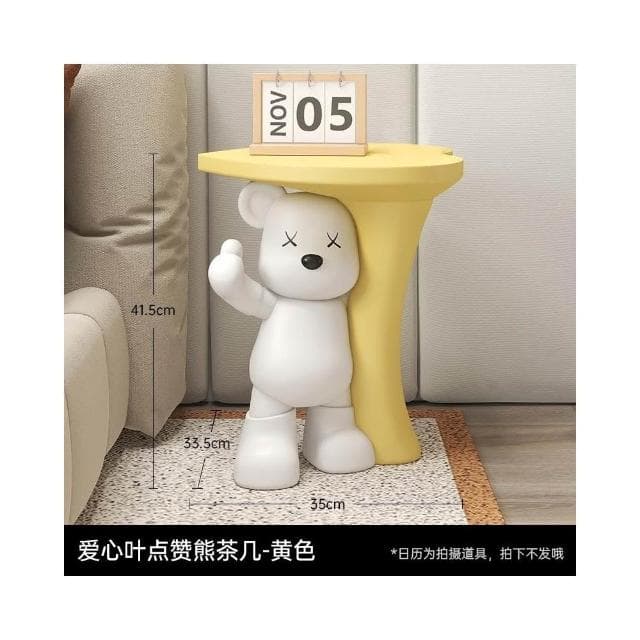 小熊茶几客廳擺件落地存錢罐沙發邊幾床頭櫃可愛傢俱裝飾喬遷禮物