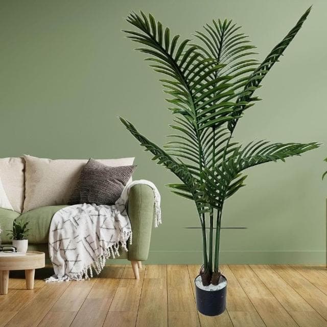 合枋傢俱 仿真綠植高端輕奢散尾葵落地盆栽假花樹室內客廳裝飾擺件仿生植物