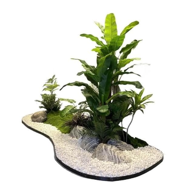 合枋傢俱 仿真綠植盆栽植物造景室內盆景餐廳場景裝飾櫥窗樓梯景觀組合