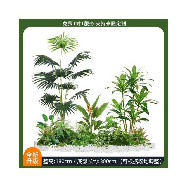 合枋傢俱 仿真綠植盆栽植物造景室內盆景餐廳場景裝飾櫥窗樓梯景觀組合