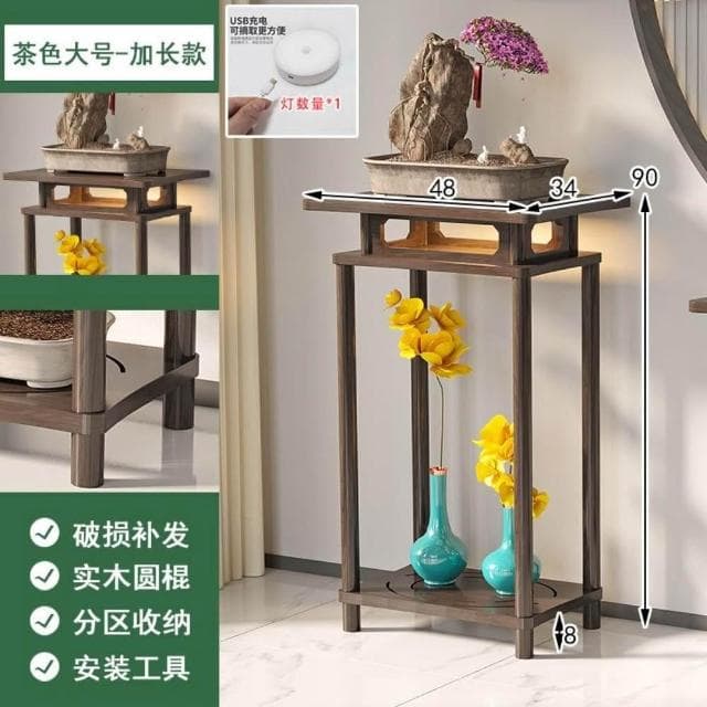 『破損包賠』免運🚛花盆架 植物架 聚寶盆架 盆栽架 裝飾架 藝品架 花瓶架 財位桌 花臺 四方花臺 客廳置物臺可打統編