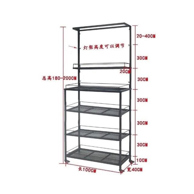 定製 室內陽臺多肉花架可掛補光燈專用多層日式塊根植物架盆栽花盆架子