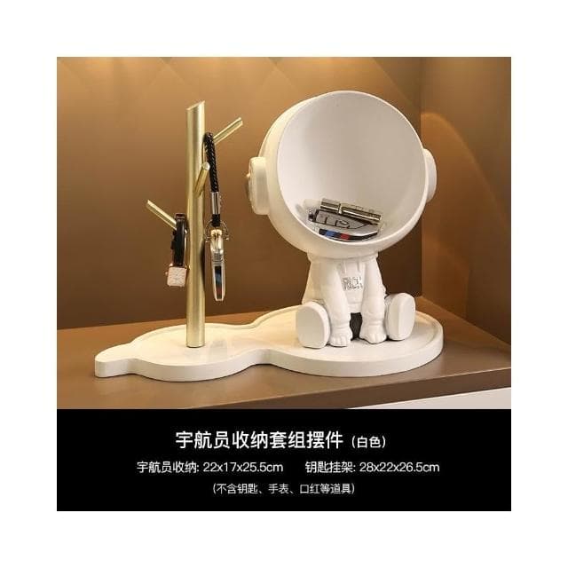 创意宇航员入户玄关钥匙收纳摆件家居装饰品客厅置物乔迁新居礼品