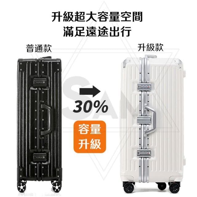 【SAM】全新升級 鋁框行李箱胖胖箱28吋 五輪行李箱 超輕行李箱 30吋丨32吋丨26吋丨24吋旅行箱 帶煞車減震