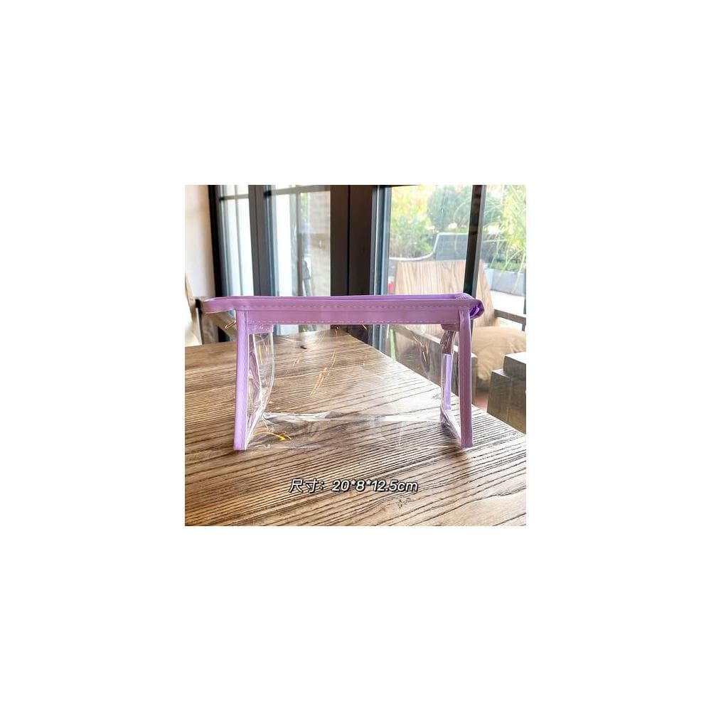 卡通透明筆袋 高顏值大容量女簡約初中生高中大學生日系三角化妝包