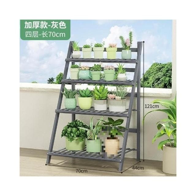 花架置物架陽 臺客廳落地式多 肉梯形植物架靠牆 木質盆栽花