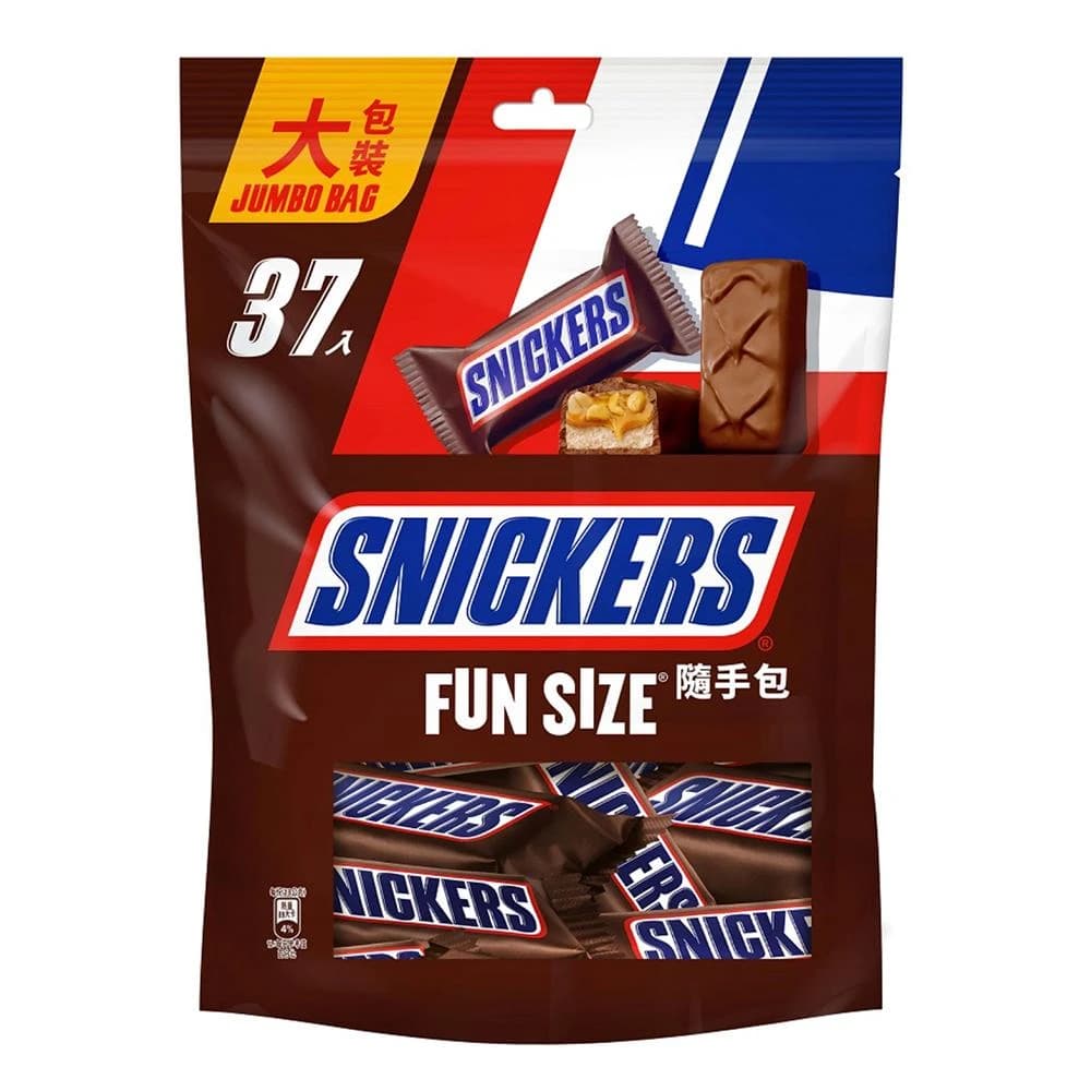【Snickers 士力架】花生巧克力隨手包 18公克x37入/包 牛奶巧克力包花生焦糖