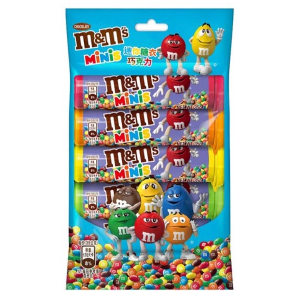 【M&Ms MM巧克力】迷你糖衣巧克力 牛奶巧克力 35公克X5罐/袋