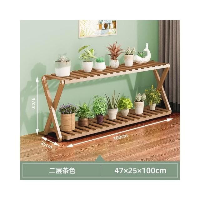 陽臺花架子室內多層實木客廳傢用置物架多肉綠蘿花盆架裝飾植物架 花架 盆栽架 陽台花架子