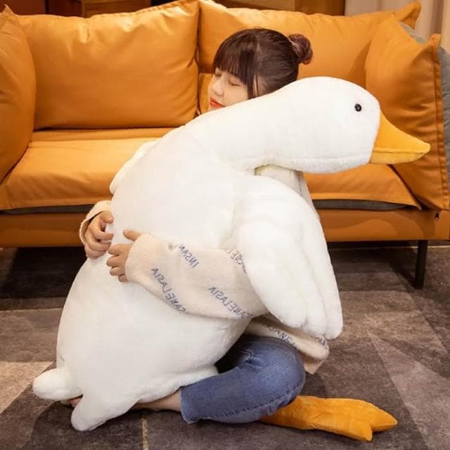160cm 大白鵝抱枕 🦢趴睡鵝 長抱枕 動物抱枕 鴨子玩偶 靠墊大娃娃 生日禮物 交換禮物 孕婦枕 HL39