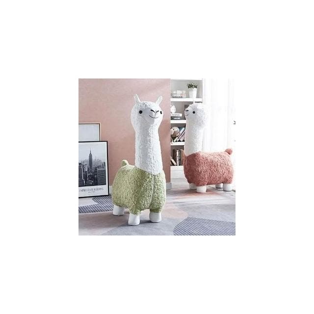 羊駝凳毛絨創意小羊坐凳客廳擺件網紅凳喬遷禮物卡通凳子換鞋