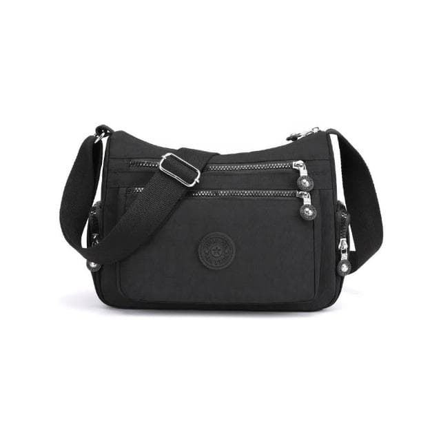 純色尼龍側邊拉鏈袋側背包 斜背包 單肩包 情人節禮物 母親節禮物【緣份小屋】