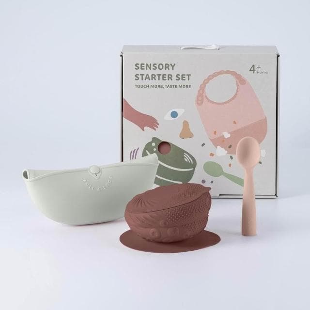 【Miniware】鉑金五感碗啟蒙禮盒-八色可選 附品牌紙袋/寶寶餐具/五感啟蒙/100%柔軟矽膠/吸盤餐具(寶寶共和國)