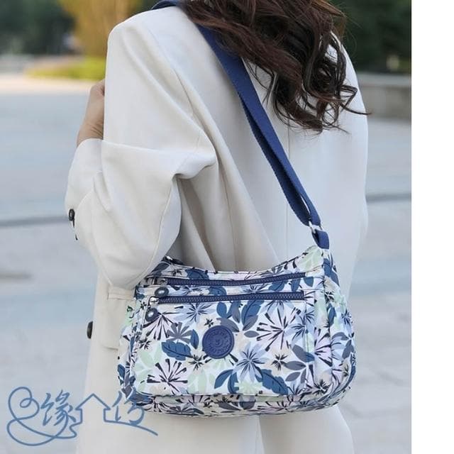 迷霧雨林印花尼龍側背包 斜背包 單肩包 情人節禮物 母親節禮物【緣份小屋】