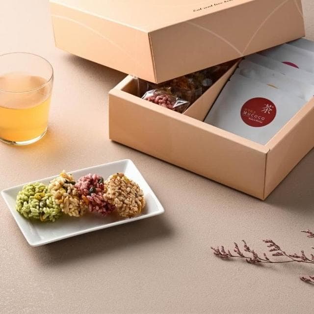 【MUZHAO 暮朝食粹】可可茶醬香米餅禮盒(中秋禮盒 米香禮盒 長輩禮物 100%屏東可可豆)