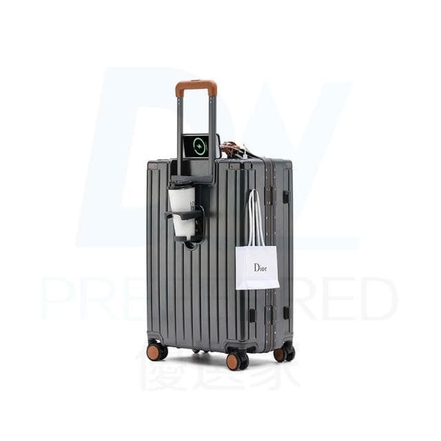 DW優選家 輕奢款 AIRWAY 鋁框行李箱 28吋行李箱 商務行李箱 旅行箱 純PC行李箱 高強度鋁框箱丨日本萬向輪