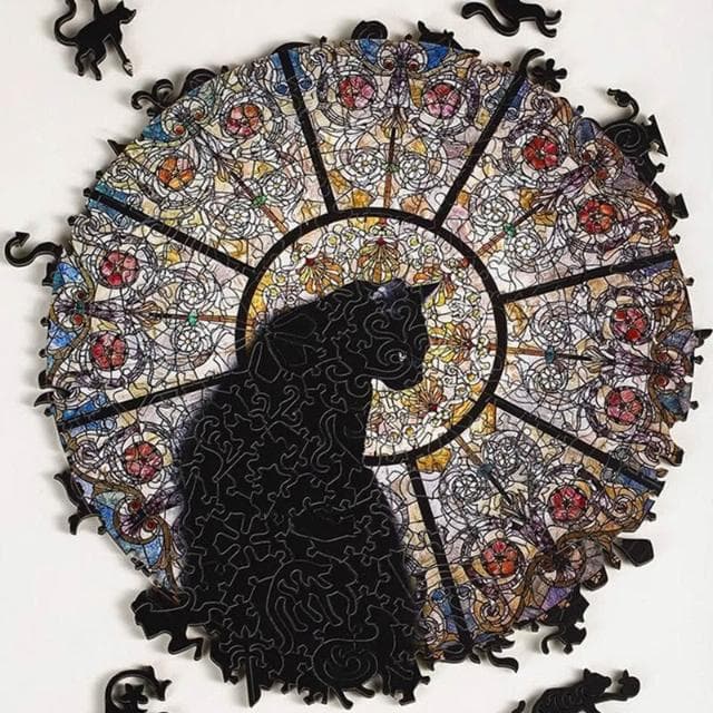 教堂貓拼圖 CathedralCat 異形木製木質爆款可愛生日情人節禮物玩具