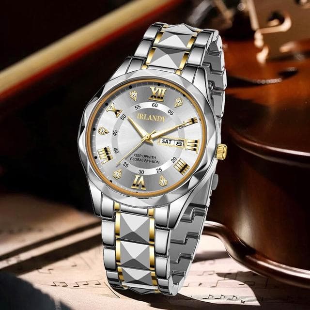 手錶男瑞士錶男士石英表輕奢高級感精工錶鋼帶機械錶男款商務爸爸手腕表精品手錶送男朋友防水石英錶時尚簡約男錶