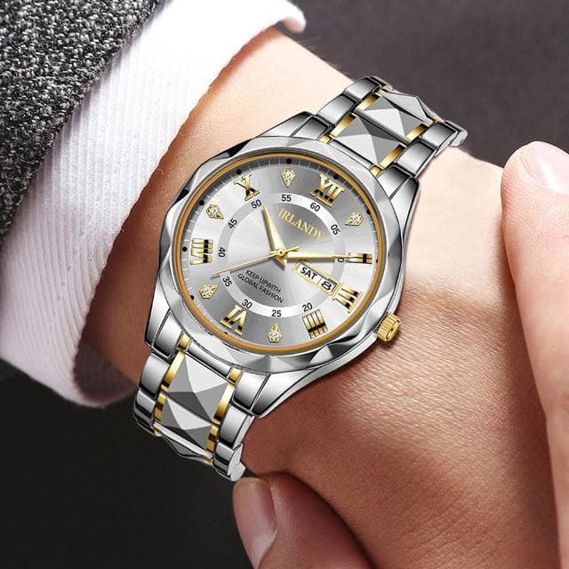 手錶男瑞士錶男士石英表輕奢高級感精工錶鋼帶機械錶男款商務爸爸手腕表精品手錶送男朋友防水石英錶時尚簡約男錶