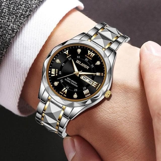 手錶男瑞士錶男士石英表輕奢高級感精工錶鋼帶機械錶男款商務爸爸手腕表精品手錶送男朋友防水石英錶時尚簡約男錶