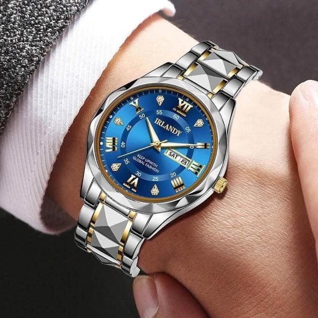 手錶男瑞士錶男士石英表輕奢高級感精工錶鋼帶機械錶男款商務爸爸手腕表精品手錶送男朋友防水石英錶時尚簡約男錶