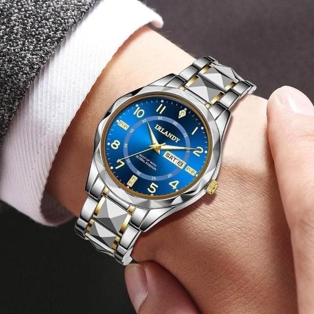 手錶男瑞士錶男士石英表輕奢高級感精工錶鋼帶機械錶男款商務爸爸手腕表精品手錶送男朋友防水石英錶時尚簡約男錶