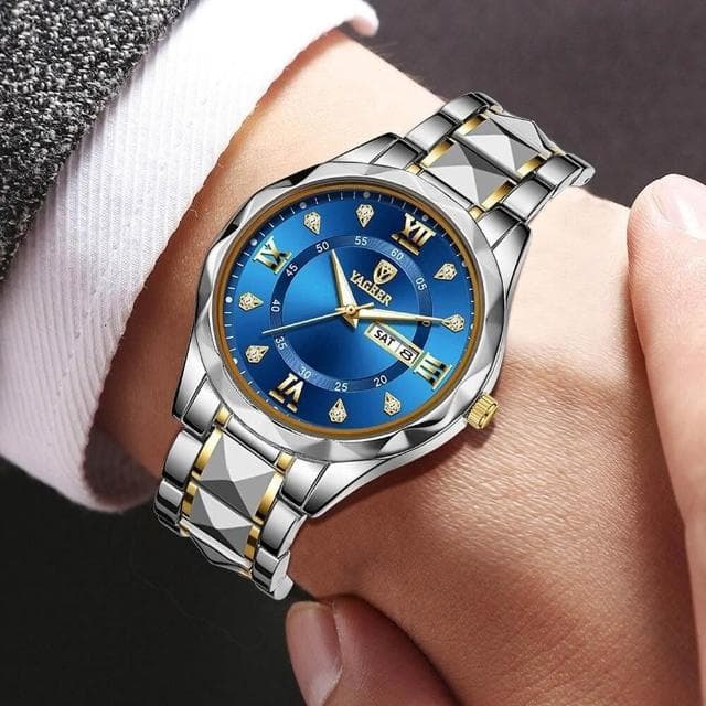 手錶男瑞士錶男士石英表輕奢高級感精工錶鋼帶機械錶男款商務爸爸手腕表精品手錶送男朋友防水石英錶時尚簡約男錶