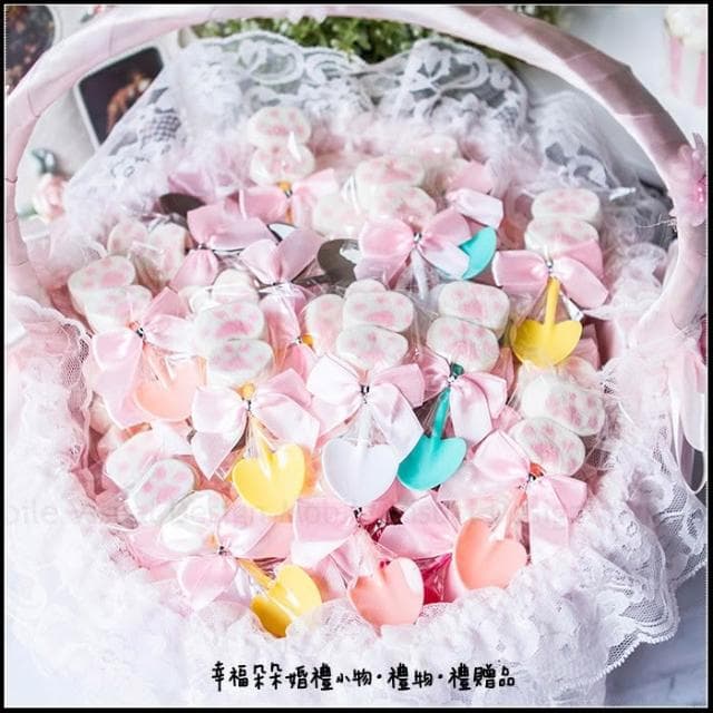 g1759 幸福鏟子「貓掌棉花糖」X100份+大提籃X1個(限宅配)- 喜糖/生日分享/婚禮禮物/二次進場/彌月禮