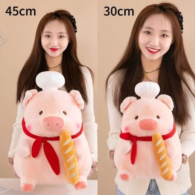 🐽lulu 豬 lulu豬 小豬夾吐司 吐司玩偶 豬娃娃 毛絨玩具 豬抱枕 娃娃 生日禮物 13C