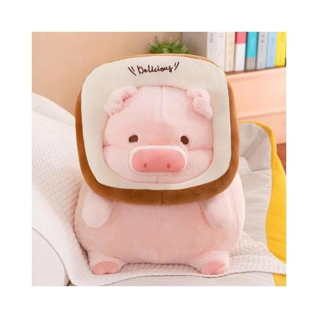 🐽lulu 豬 lulu豬 小豬夾吐司 吐司玩偶 豬娃娃 毛絨玩具 豬抱枕 娃娃 生日禮物 13C