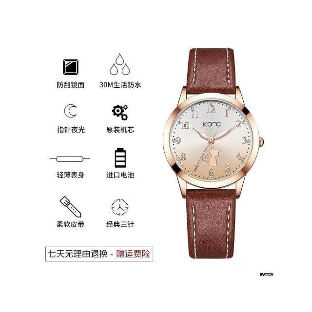 手錶女2025新款女款學生簡約石英錶小巧精緻ins風防水女用手錶高顏值氣質小眾女錶輕奢高級感精工錶女士國高中生光動能腕錶