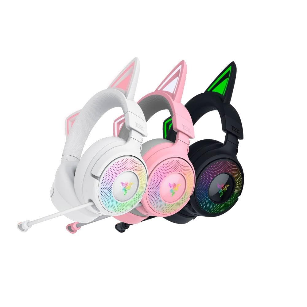 【Razer 雷蛇】Razer 雷蛇 Kraken Kitty V3 Pro 無線電競耳機 三模連線 伸縮式麥克風 無線耳機 雷蛇耳機