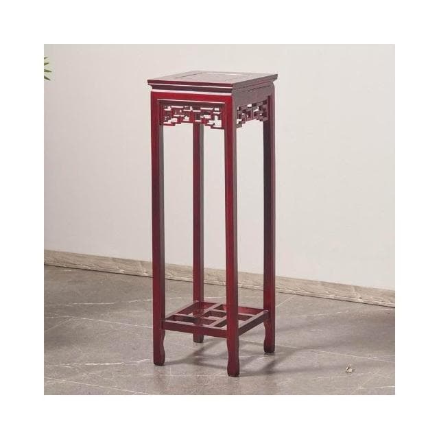 實木花架仿紅木中式傢用客廳仿古花幾室內置物架榆木盆景架子包郵展示邊桌 盆栽架 花架 植物架 CLLQ