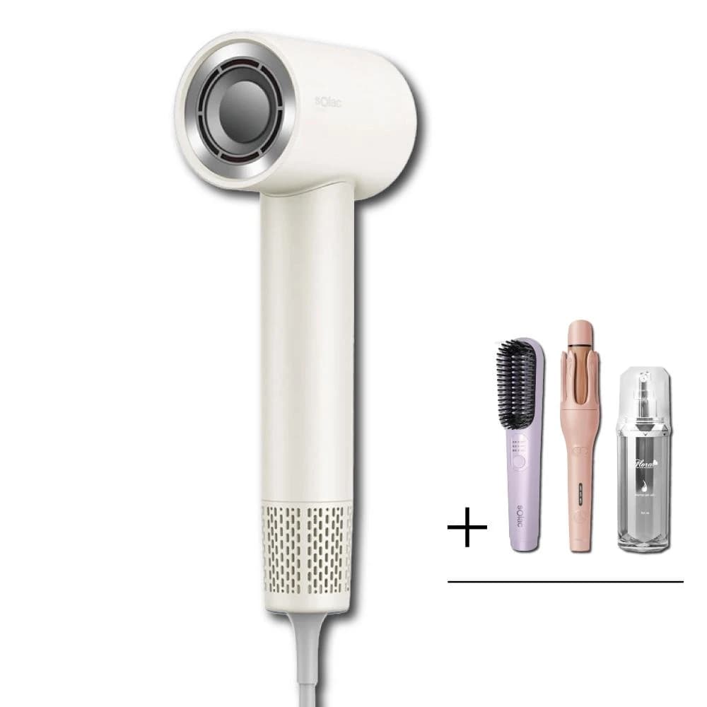 【SOLAC】搭贈組|高速智能溫控專業吹風機 SD-860 (快乾恆溫 負離子強化護髮 低噪輕量 SD860_Kimi極美職人推薦)
